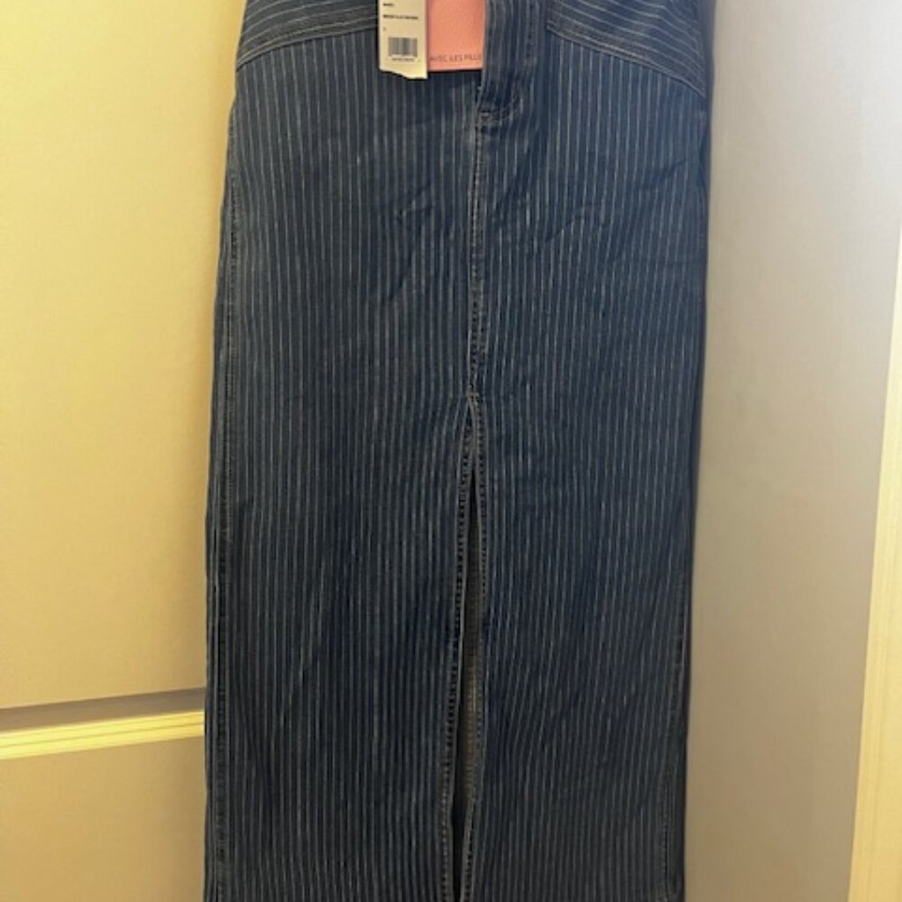 Avec Les files skirt pinstripe denim US 2 -NWT
